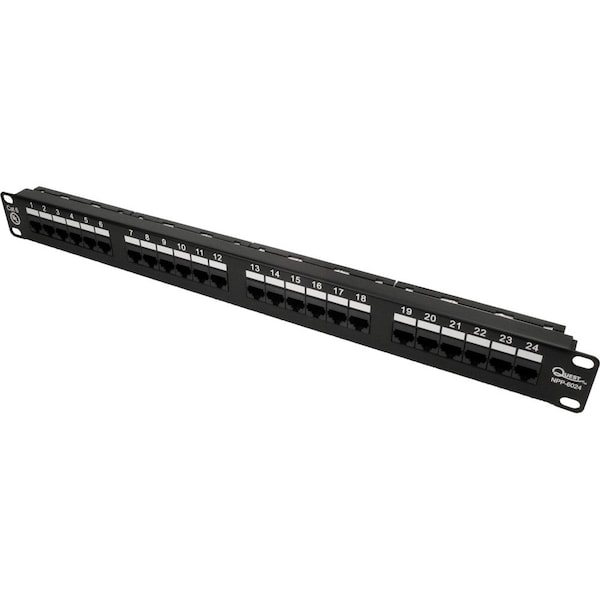 Cat6 Utp Patch Panel - 24-Port, 19" Rack Mnt, 1U
